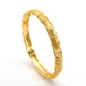 Çelik Kelepçe Altın Kaplama Kadın Hint Model BLZ-607