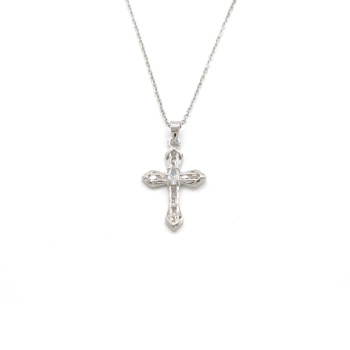 Çelik Kolye - Haç Kolye - Paslanmaz Çelik Kadın Kolye KLY-629
