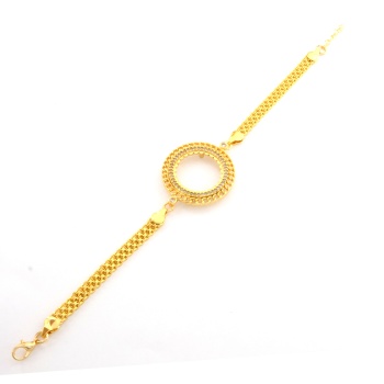 Yarım Altın Çerçeve Bileklik Çelik Altın Kaplama BLK-1100