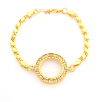 Yarım Altın Çerçeve Bileklik Çelik Altın Kaplama Arpa Model BLK-1104