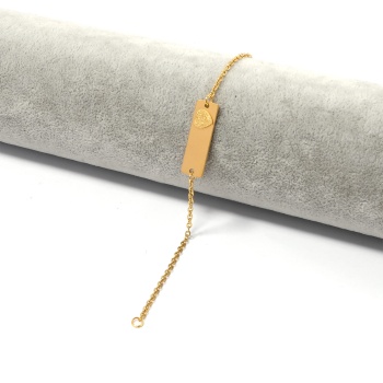 Altın Kaplama  Kalp Model Unisex Bileklik BLK-1015