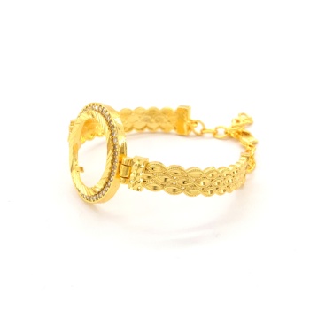 Yarım Altın Çerçeve Bileklik Çelik Altın Kaplama BLZ-620