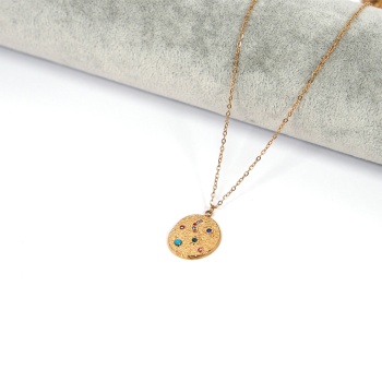 Çelik Kolye, Altın Kaplama Kozmik Denge Kadın Kolye K-122