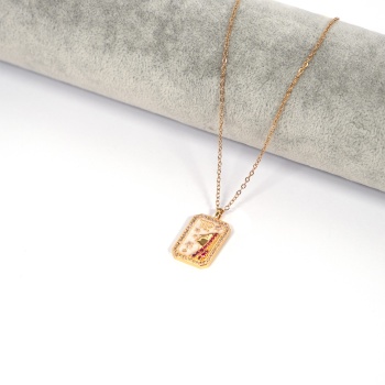 Çelik Kolye, Altın Kaplama Başak Burcu Kadın Kolye K-108