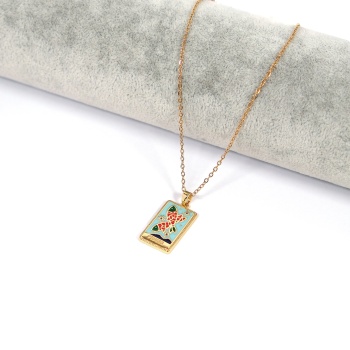 Çelik Kolye, Altın Kaplama Balık Burcu Kadın Kolye K-133