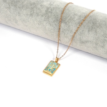 Çelik Kolye, Altın Kaplama Terazi Burcu Kadın Kolye K-139