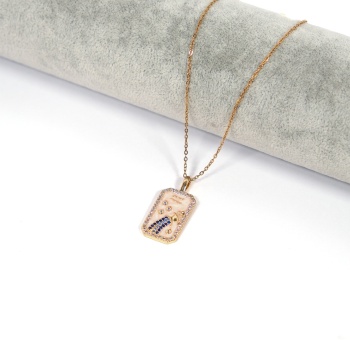 Çelik Kolye, Altın Kaplama Kova Burcu Kadın Kolye K-114