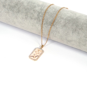 Çelik Kolye, Altın Kaplama Yay Burcu Çelik Kadın Kolye K-101