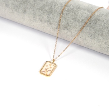 Çelik Kolye, Altın Kaplama Yay Burcu Çelik Kadın Kolye K-102