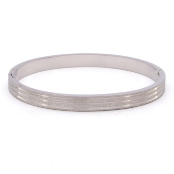 Çelik Kelepçe Bileklik Simli Model BLZ-329