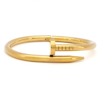 Altın Kaplama  Çivi Model Unisex Spor Kelepçe