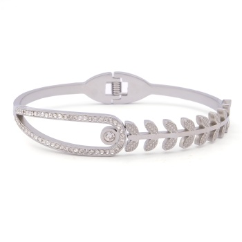 Çelik Kelepçe Bileklik Taşlı Buğday Model BLZ-327