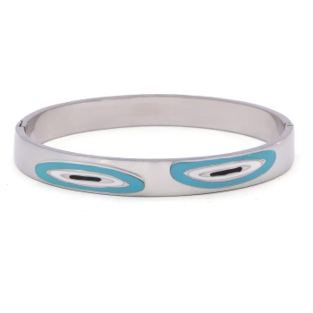 Çelik Kelepçe Bileklik Nazar Boncuklu Model BLZ-517