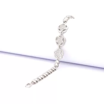 316L Çelik  Zirkon Taşlı Yıldızlı Kadın Bileklik BLK-538