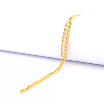 Su Yolu Bileklik Altın Kaplama Zincir Model BLK-737