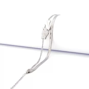 316L Çelik Yılan Kafası İtalyan Zincir Bileklik BLK-765