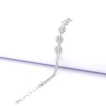 316L Çelik Zirkon Taşlı Şekilli Kadın Bileklik BLK-796