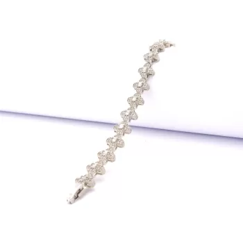 316l Çelik Zirkon Taşlı Çiçekli Kadın Bileklik BLK-810