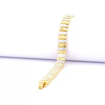 Çift Renkli Geniş Lazer Kesim Model Kadın Bileklik BLK-1026