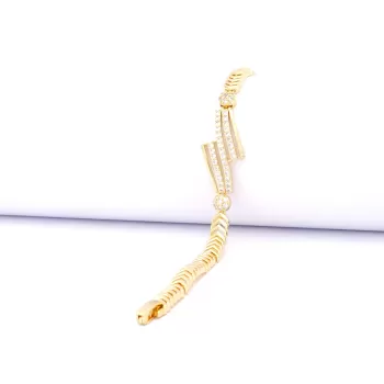 Altın Kaplama Zirkon Taşlı Kadın Bileklik BLK-1040