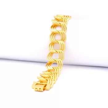 Altın Kaplama Samanyolu Lazerli Kadın Bileklik  BLK-627