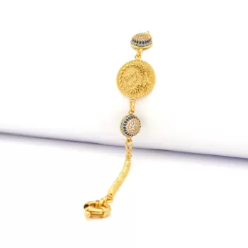 Dorika Bileklik 22 Ayar Altın Kaplama Reşatlı BLK-951