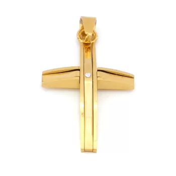 FerizZ Altın Kaplama Tek Zirkon Taşlı Hac Kolye Ucu TGR-491