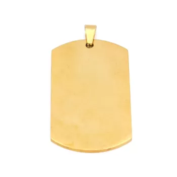 FerizZ Altın Kaplama İsim Yazılabilir Künye Kolye Ucu TGR-540