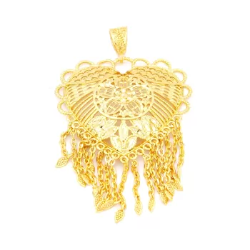 Altın Kaplama Kalpli Hint işi İmitasyon Kolye ucu TGR-591