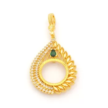 Çeyrek Altın Çerçeveli Kolye Ucu Altın Kaplama-TGR-687