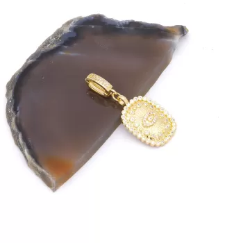 Ajda Charm Çelik Altın Kaplama Kadın Taşlı Göz Model-CHR-109