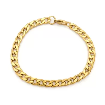 Altın Kaplama Figaro Erkek Zincir Bileklik EBLK-216