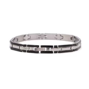316L Çelik  Siyah Erkek Bileklik EBLK-223