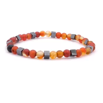 Kahve Akik Doğal Taş Erkek Bileklik  EBLK-259