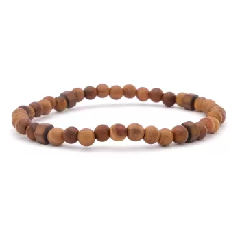 Kahverengi Ahşap Doğal Taş Erkek Bileklik EBLK-380