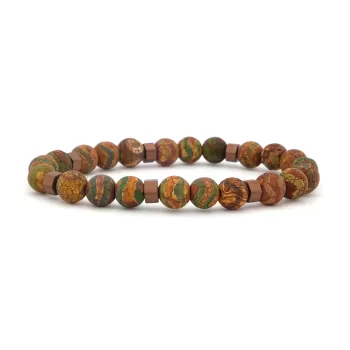 Yeşil  Unakıt Doğal Taş Erkek Bileklik EBLK-406