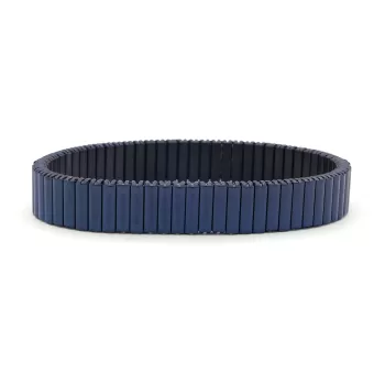 316L Çelik Lacivert iİtalyan Charm Erkek Kelepçe Bileklik EBLK-407