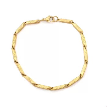 Altın Kaplama Küp Model Erkek Bileklik EBLK-514