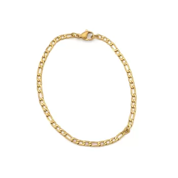 Çelik Bileklik Altın Kaplama Erkek Figaro Model-EBLK-521