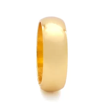 Çelik Yüzük Altın Kaplama 5mm İşlemesiz Düz Alyans YZK-201