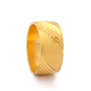 Çelik Alyans Yüzük Altın Kaplama YZK-241