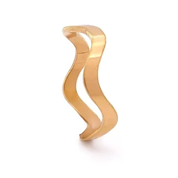 Çelik Yüzük Kadın Rose Dalgalı Model YZK-370