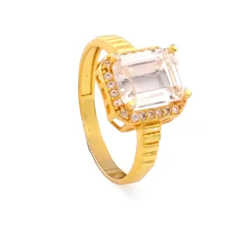 Çelik Baget Yüzük Altın Kaplama YZK-440