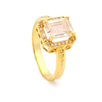 Çelik Baget Yüzük Altın Kaplama YZK-455