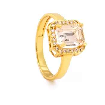 Çelik Baget Yüzük Altın Kaplama Düz Kenar YZK-456