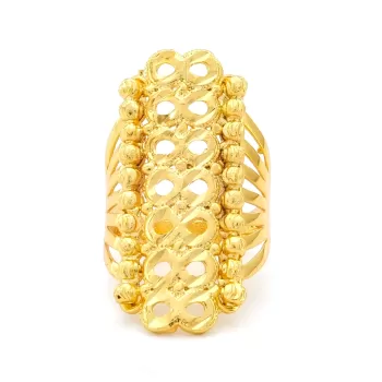 Çelik Yüzük Altın Kaplama Dorikalı Kaburga YZK-480