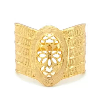 Çelik Yüzük Kadın Altın Kaplama Trabzon Model YZK-504