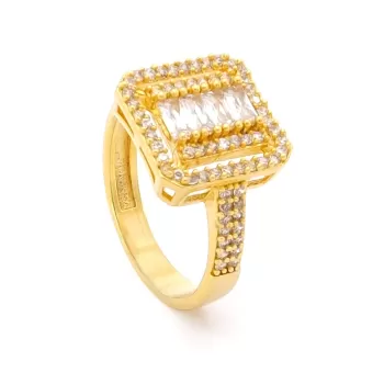 Çelik Baget Yüzük Altın Kaplama YZK-2023