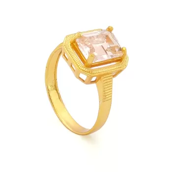 Çelik Baget Yüzük Altın Kaplama YZK-443