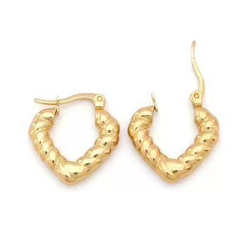 Çelik Küpe Altın Kaplama Kadın Kalpli Model UNK-804